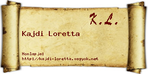 Kajdi Loretta névjegykártya